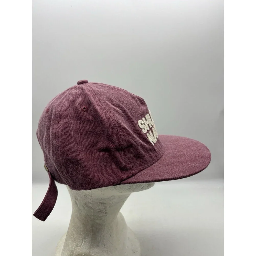 Weld Manufacturing Shuggy Nation Hat Washed Burgundy Cotton Dad Cap Strapback
